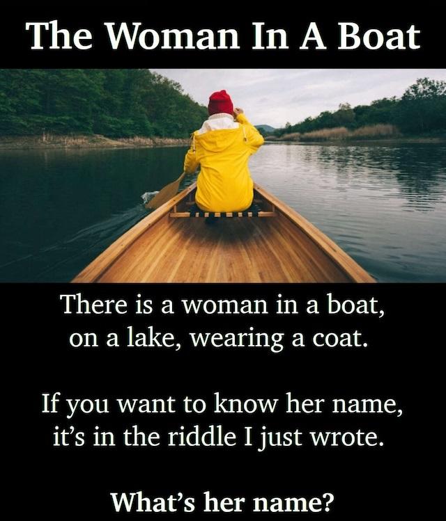 RIDDLE: The Woman in a Boat